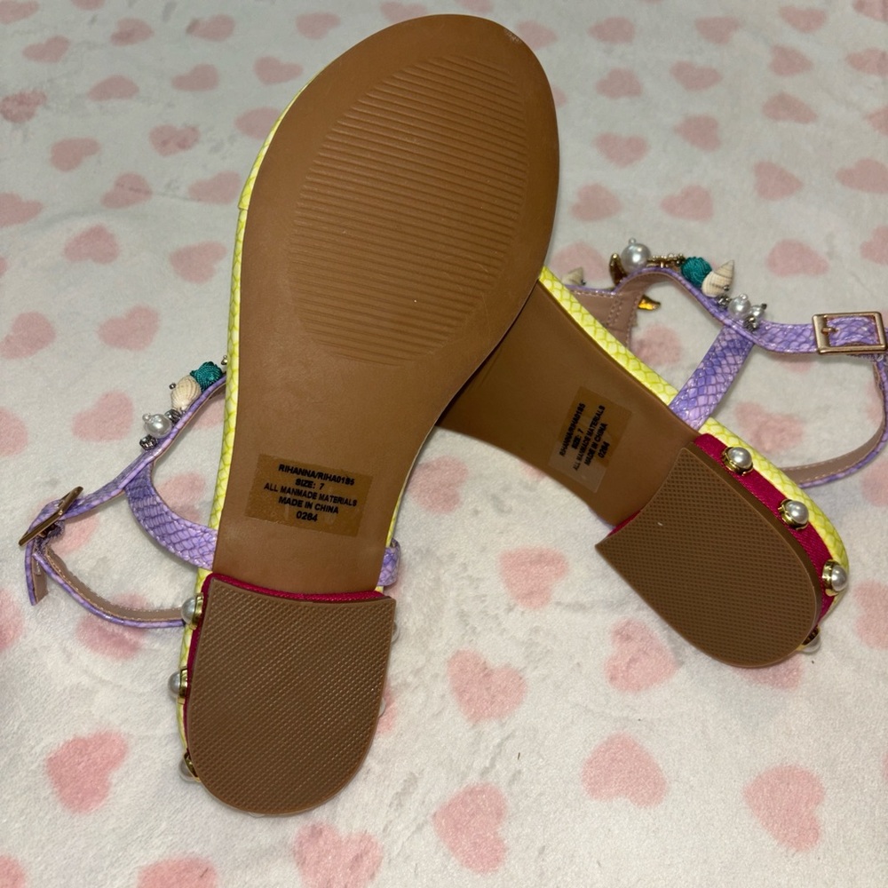 Betsey Johnson Rhianna Sandal seashell size 7 NWOB - Picture 6 of 6